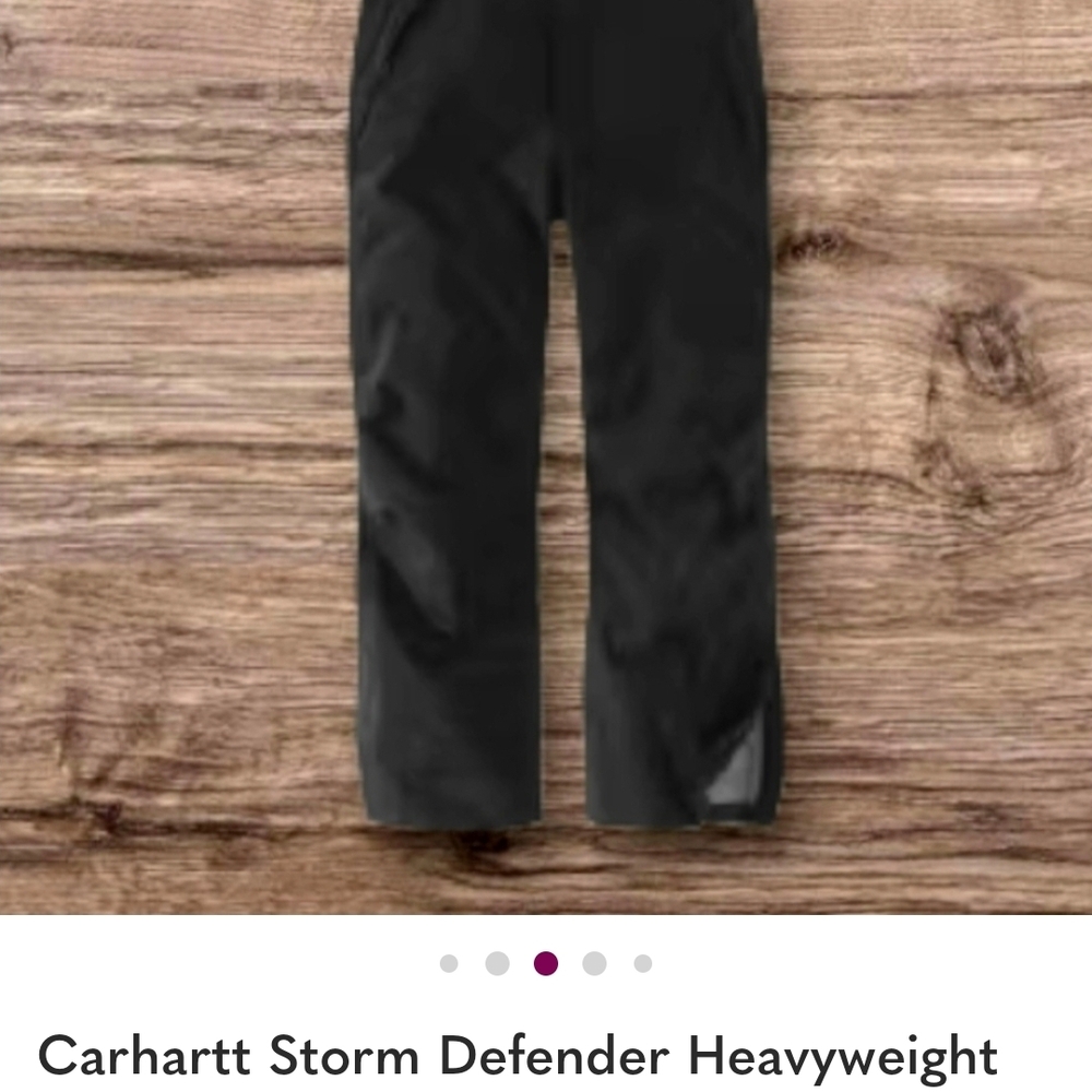 Carhartt Storm Defender Heavyweight Loose Fit Waterproof Pants-Black - Picture 3 of 7